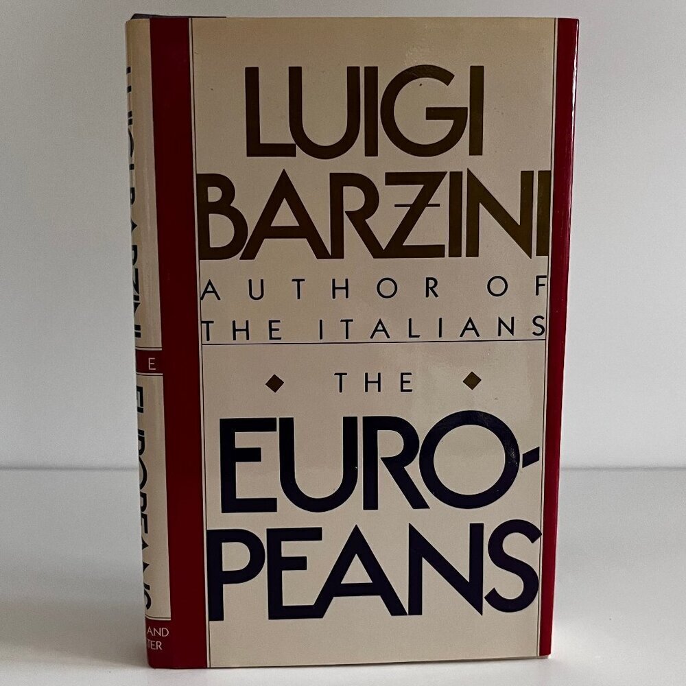 1983 The Europeans Luigi Barzini Hardcover Book European Culture History Foreign